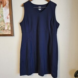 Duluth Trading Co Blue Sleeveless Dress XL